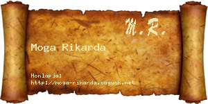 Moga Rikarda névjegykártya